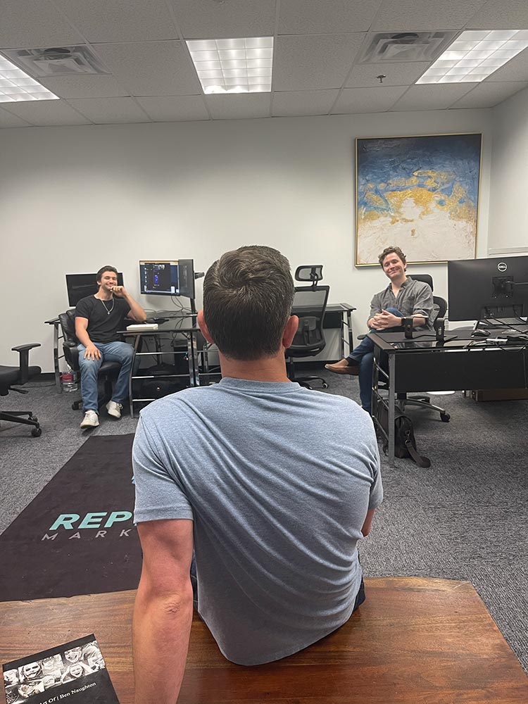 Chris Sam and Gus in office