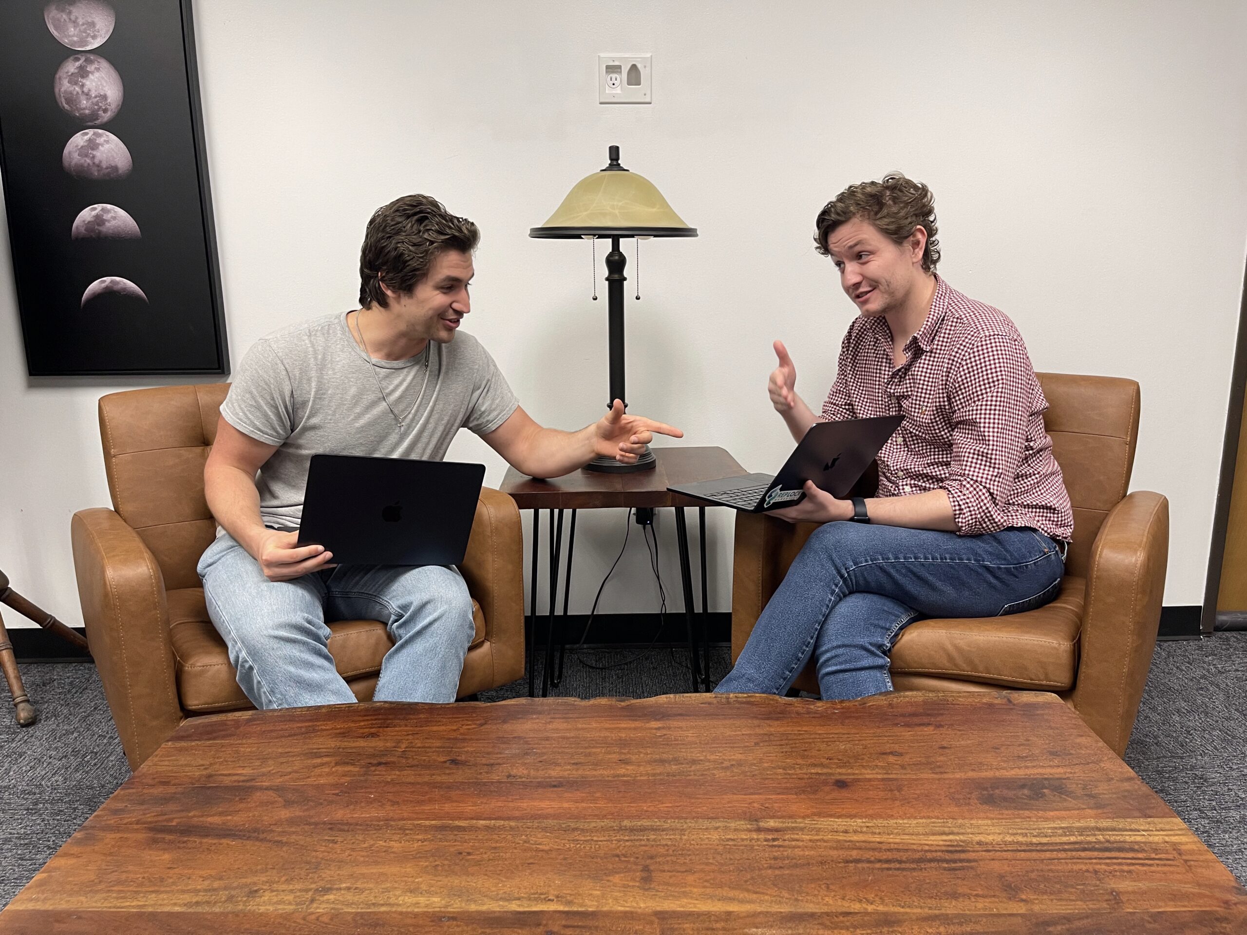 Sam and Gus strategizing SEO