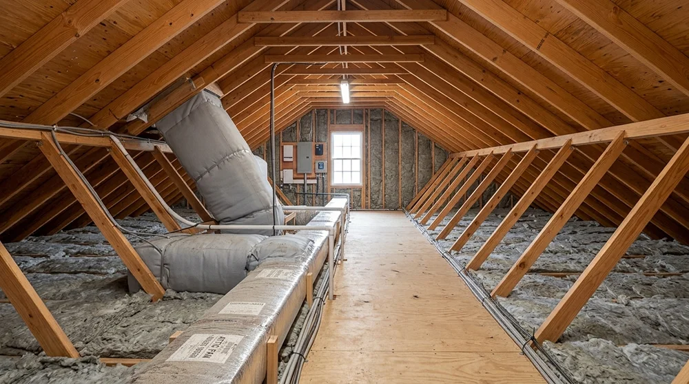 hvac ducting in attic