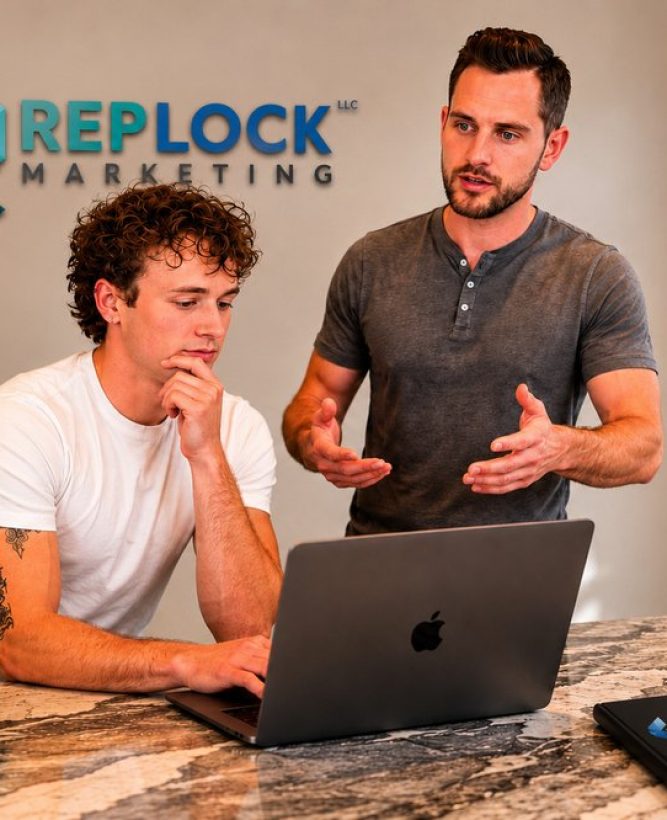 boss explaining marketing strategy to employees