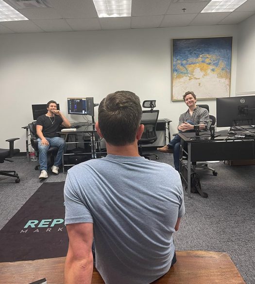 Chris-Sam-and-Gus-in-office Chris Sam and Gus in office