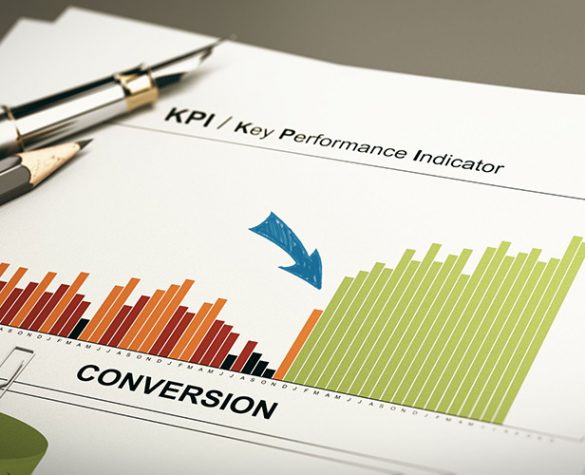 KPI chart on paper